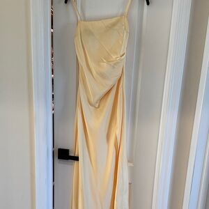 Elegant Strapless Cream Dress